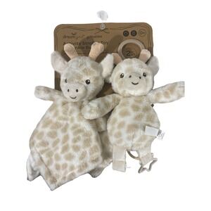 Dream Gro Giftable Activity Stroller Toy & Blankie Buddy Set Giraffes Age 0+ New